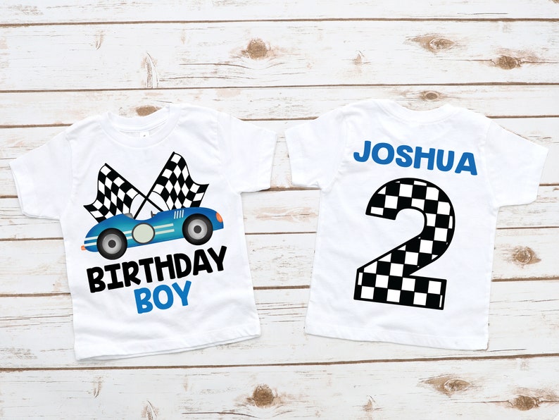 Race Car Boy Birthday Shirt Racecar Birthday Birthday Boy Etsy