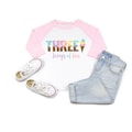 Three Scoops Ice Cream 3rd Birthday Girl Shirt