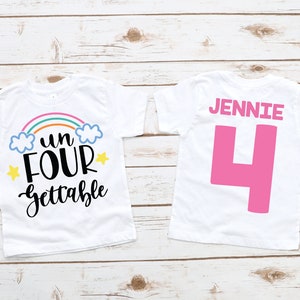 4th birthday shirt girl, un four gettable , 4th birthday girl, fourth birthday , 4th birthday outfit, birthday girl shirt, birthday shirt