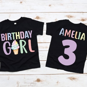 Ice Cream Birthday Shirt, Birthday Girl Shirt, Ice Cream Birthday Party, Ice cream birthday outfit, Ice Cream Shirt, Ice Cream Party Shirt