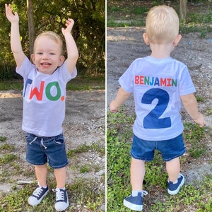 2nd birthday two second birthday boy girl shirt, 2nd birthday shirt, two shirt, boy birthday shirt, girl birthday shirt, toddler birthday