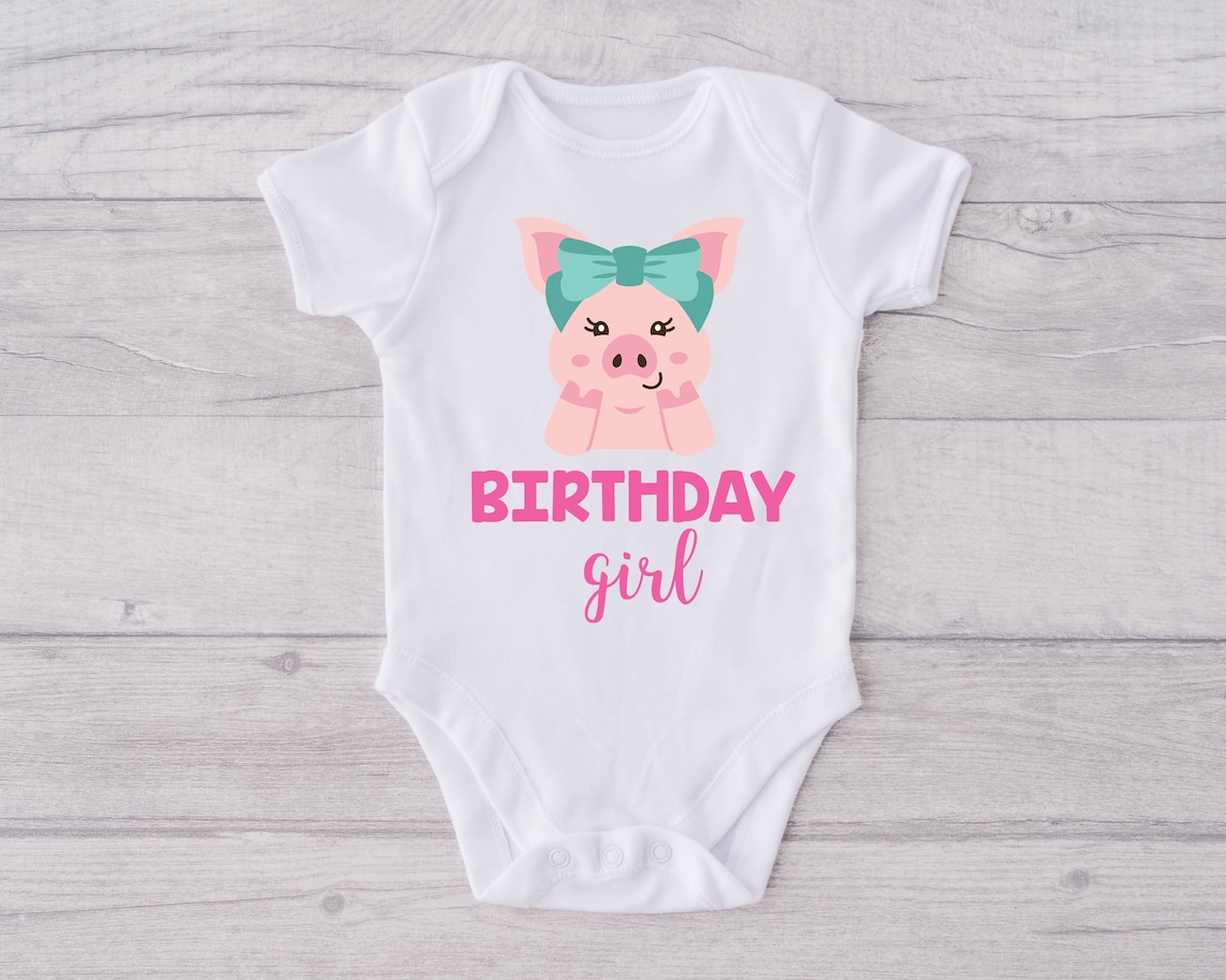Pig Birthday Shirt Girl Birthday Shirt Girl Birthday Party Etsy