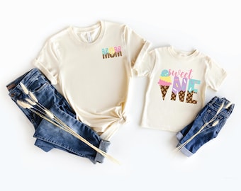 Sweet one shirt , Ice cream birthday , ice cream shirt, ice cream party, mommy and me , summer birthday, two sweet, family ice cream shirts