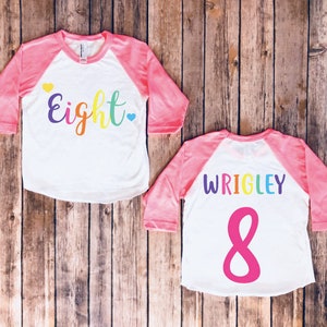 birthday girl shirt size 8