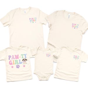 Matching Family Let&#39;s paw-ty puppy birthday shirt, let&#39;s paw-ty, puppy birthday, dog birthday, puppy party, dog birthday party, pawty shirt