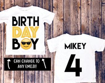 Emoji birthday shirt, emoji birthday, emoji shirt, emoji birthday party, emoji party, boys birthday, boys birthday shirt, boys party