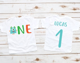 Monster birthday shirt one boys 1st first birthday, monster birthday party, monster theme party, monster shirt, first birthday outfit