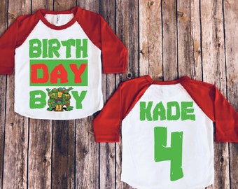Teenage mutant ninja turtle birthday shirt, TMNT shirt, TMNT birthday, teenage mutant ninja turtles, custom TMNT raglan, turtles party