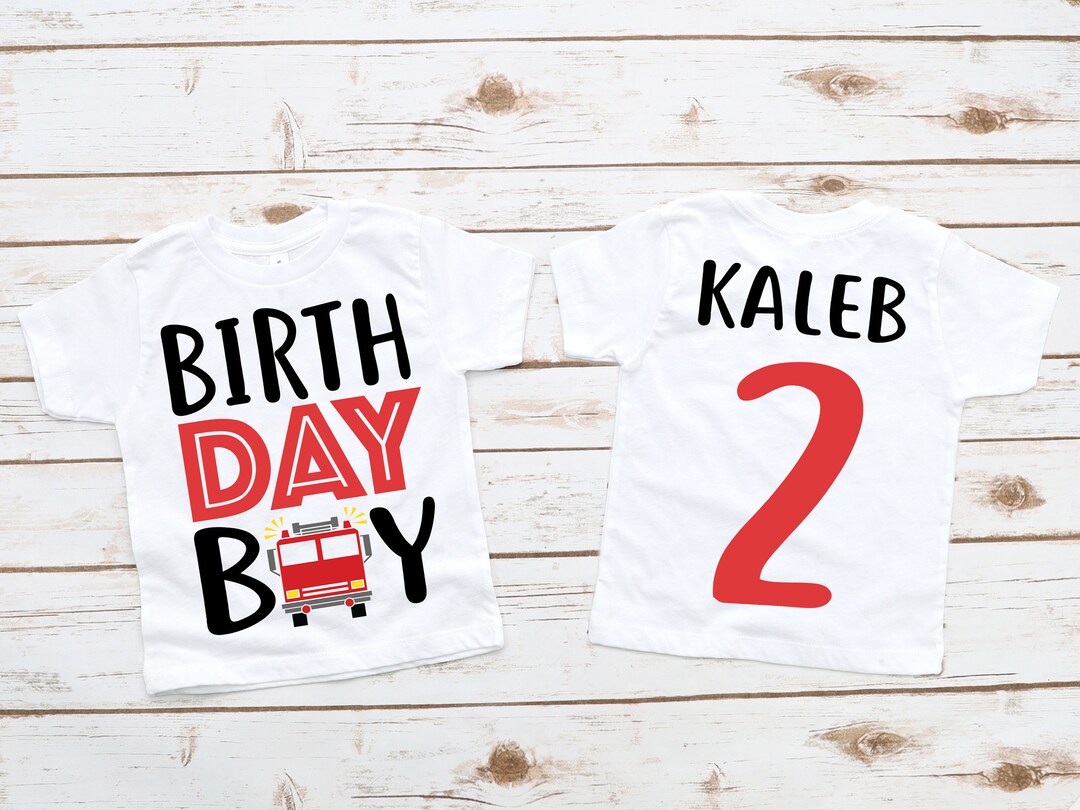 Firetruck Birthday Shirt, Firetruck Birthday, Firefighter Birthday