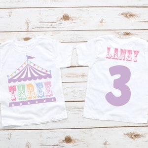 Circus birthday shirt, carnival birthday shirt, circus party, carnival party , pastel circus , circus birthday girl, 3RD birthday shirt