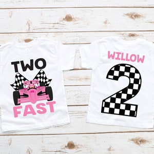 Two fast birthday girl, girl racecar birthday, birthday girl shirt, race car birthday party, race car t-shirt, custom race car , two fast