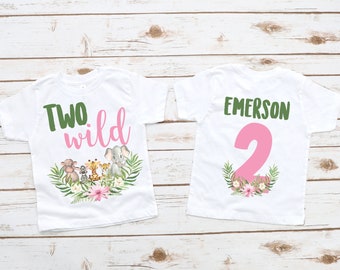 2 wild birthday shirt Clearance