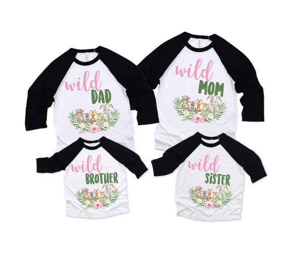 Family Safari Zoo Floral Wild Shirts 