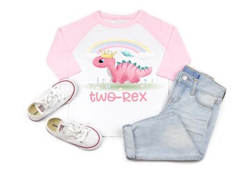 Two rex 2 rex girl dinosaur birthday shirt , 2 rex birthday shirt, girl dinosaur birthday shirt, 2nd birthday shirt, dinosaur birthday