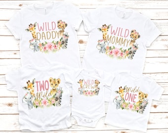 Wild one birthday shirt, wild one birthday, two wild, wild one, wild one family shirts, girls 1st birthday,  mom and dad wild , wild party