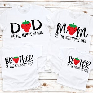 Family strawberry birthday shirts, strawberry birthday party , 1st birthday girl, first birthday, strawberry birthday theme, so berry sweet