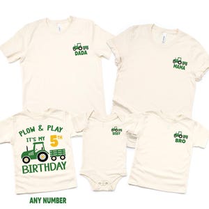 Tractor birthday shirt, Customized birthday shirt, family farm tractor birthday shirt, personalized tractor truck, construction  birthday