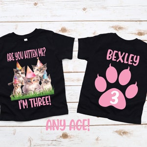 Cat birthday shirt, Kitty birthday shirt, cat birthday party, kitten shirt, are you kitten me, cat birthday outfit, 3rd birthday shirt