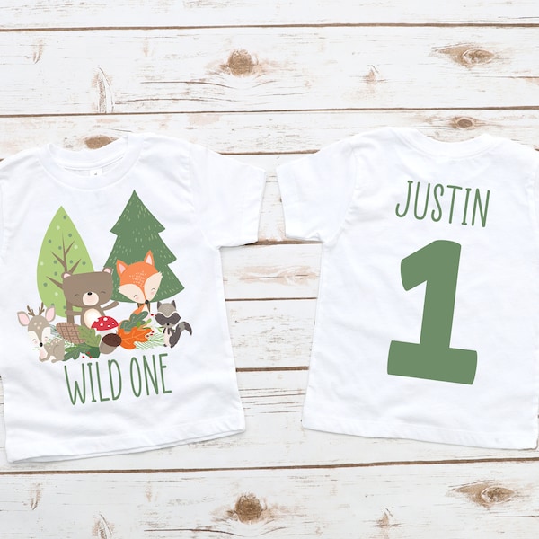 Wild one shirt, woodland birthday, wild one shirt, wild one birthday boy, woodland birthday theme, wild one shirt, animals zoo 1st first one