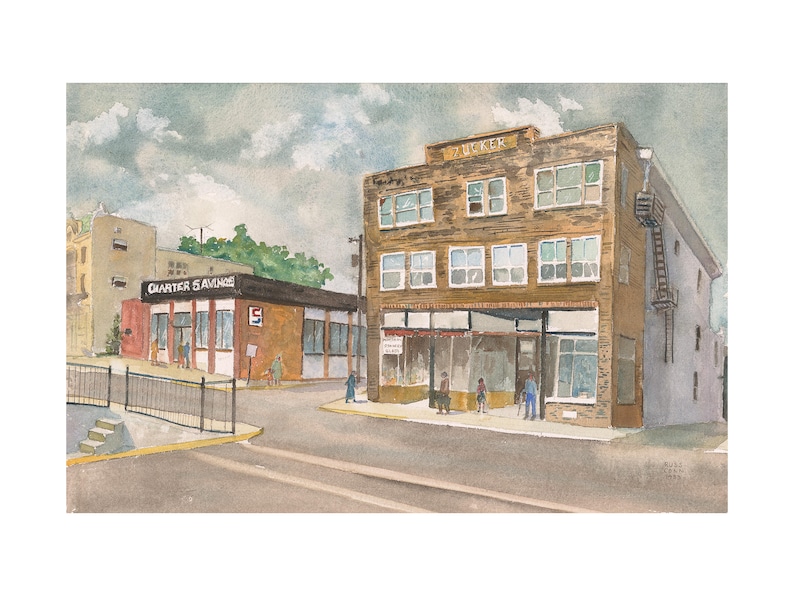 Buildings on Main Street Boonton, NJ Etsy