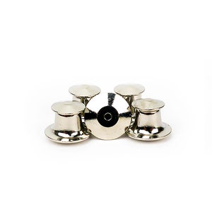 Silver Deluxe Secure Locking Pin Back Clasp Clutches Backings for Enamel Lapel Pin | Pack of 5