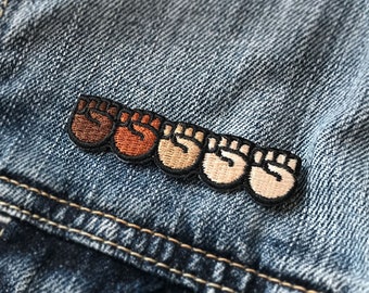 6 Pcs Black Lives Matter Iron On Patches-Fist Up Sew On Patch Applique Patch Decoration Patch for Jeans DIY Accessories Bags Clothing Repair Jacket Hats