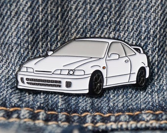 Honda Acura Integra Type R (Championship White) Car Pin | Sports Race Import Car | Soft Enamel Pin | Lapel Pin