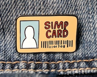 Simp Card Arthur Meme Pin  | 90s Cartoon | Social Media Twitter Instagram | Hard Enamel Pin | Lapel Pin