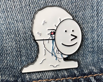 Broche engraçado de lapela esmalte, Fingindo ser feliz, Chorando atrás da  máscara, Meme Pin, Chorando Por Dentro, Falso Troll Face - AliExpress