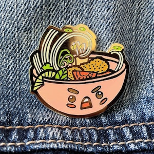 Bun Rieu Soup Noodles Pin | Hangry Food Foodie | Asian noodz | Vietnam | Hard Enamel Pin | Lapel Pin