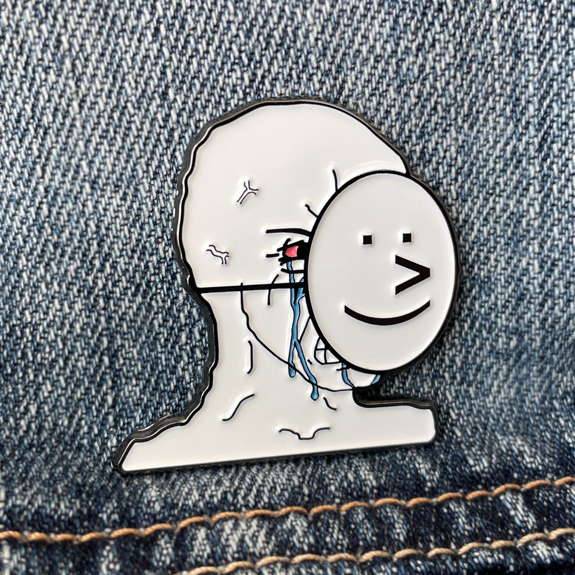 Crazy Troll Face Social Media Pin for Sale by Steelpaulo