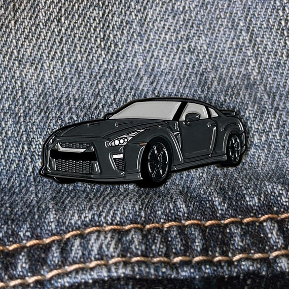 Nissan Skyline GT-R R35 gunmetal Grey Car Pin Sports Race | Etsy