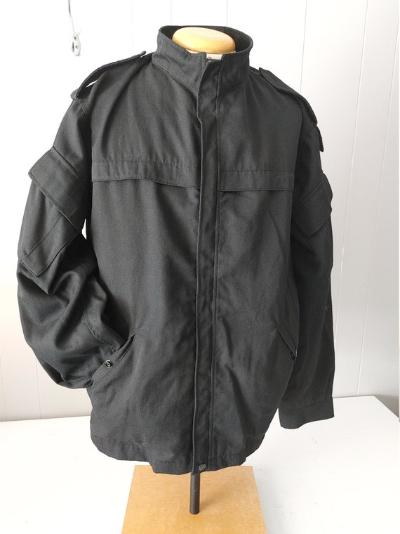 Chaqueta militar negra discount