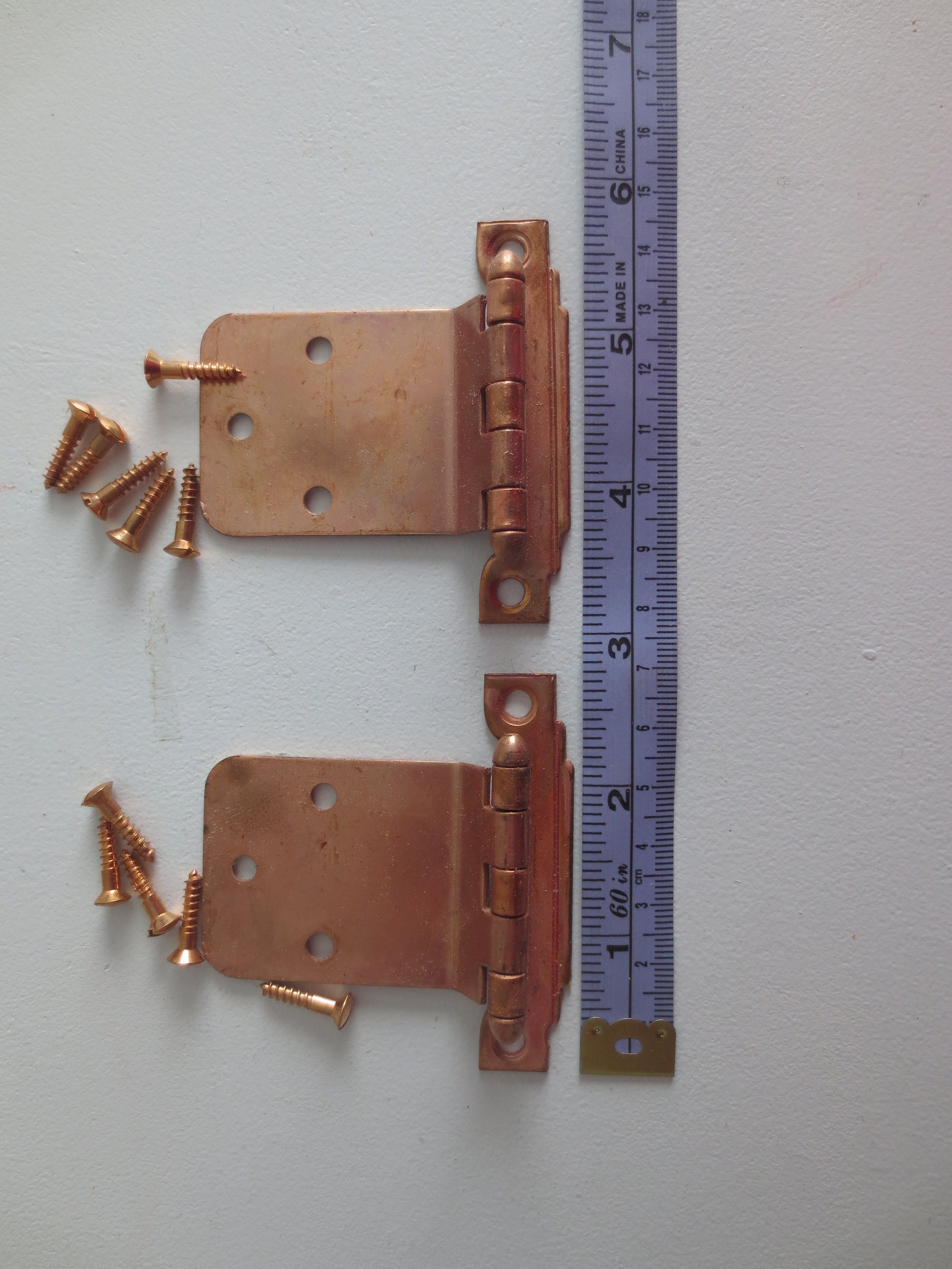 Pair antique copper hinge Etsy