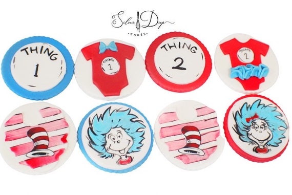 Dr. Seuss Baby Shower Cupcake toppers | Etsy