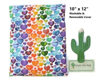 CORN BAG Heating Pad Pack ~ 10" x 12" ~ Great for Lower Back ~ Washable Cover ~ Microwaveable ~ Hot or Cold ~100% Natural ~ Free Ship!