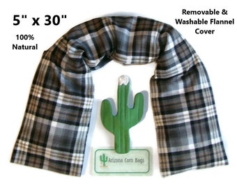 X-Long CORN BAG Heating Pad Pack ~ 5" X 30" ~ Great for Neck & Shoulders ~ Washable Cover ~ Microwaveable ~ 100% Natural ~ Free Ship!
