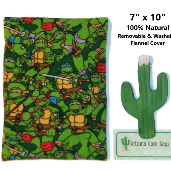 CORN Heating Therapy Bag Pad Pack ~ 7" x 10" ~ Washable Removable Cover ~ Microwaveable ~ Use HOT or COLD ~100% Natural ~ Free Shipping!