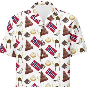 EPCOT World Showcase Norway Button Down Havaiano - Beber ao redor do mundo DEVE ter!