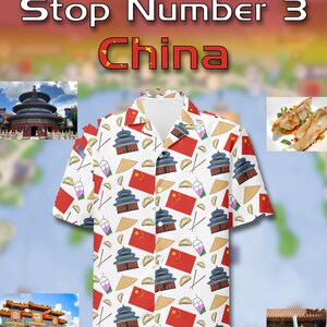 EPCOT World Showcase China Button Down Hawaiian- Drinking Around the World MUST have!