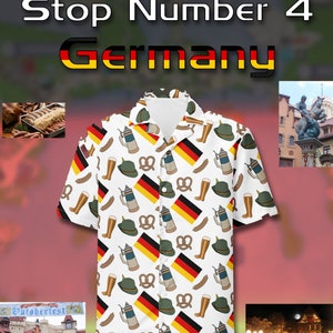 EPCOT World Showcase Germany Button Down Hawaiian- Drinking Around the World MUST have!
