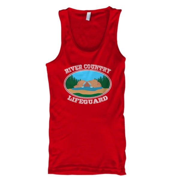 Funny Novelty Vest Singlet Top Lifeguard Red