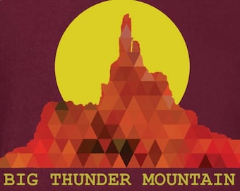 Big Thunder Mountain Low Poly Silhouette Tee