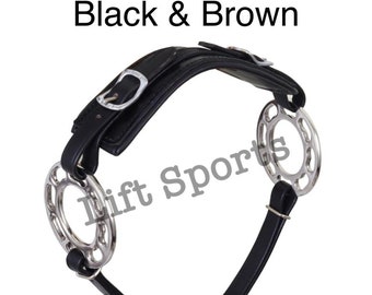 Brown/Black Hackamore Bitless Horse Bit Adjustable Original Leather Bridle New Western English