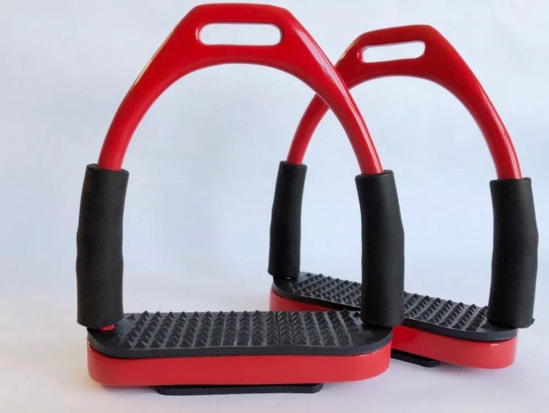 Horse Full English Saddle Pad Matching Fly Bonnet Ear Net Fly Veil Net 4.75 Flex Safety Stirrups Stainless Steel