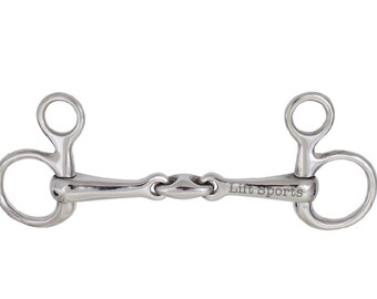 Horse Hanging Cheek Snaffle Bit Baucher Lozenge Fat with Oval Link Polish Stainless Steel Tack Equestrian