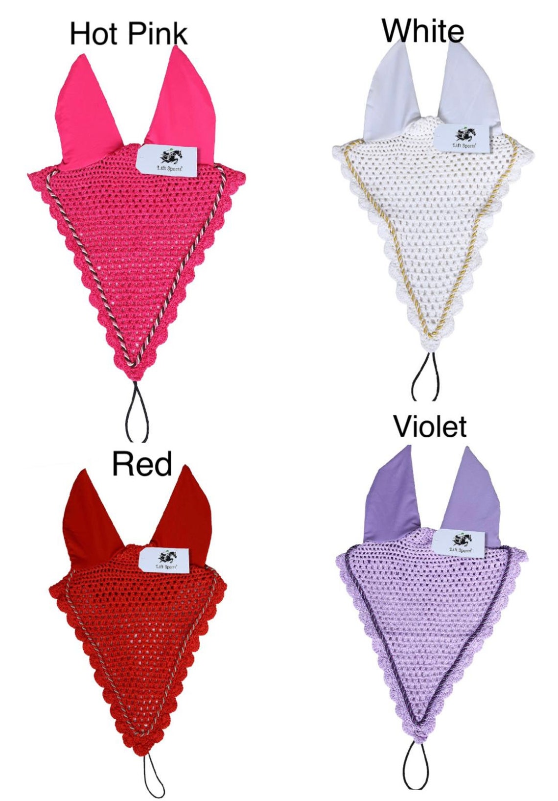 Long Tie Down Horse Fly Ear Net Veil Mask Hood Hand Etsy