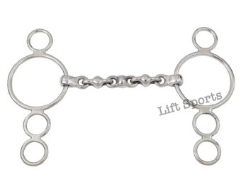 Waterford Mouth 3 Ring Dutch Gag Horse Bit Snaffle All sizes Stainless Steel