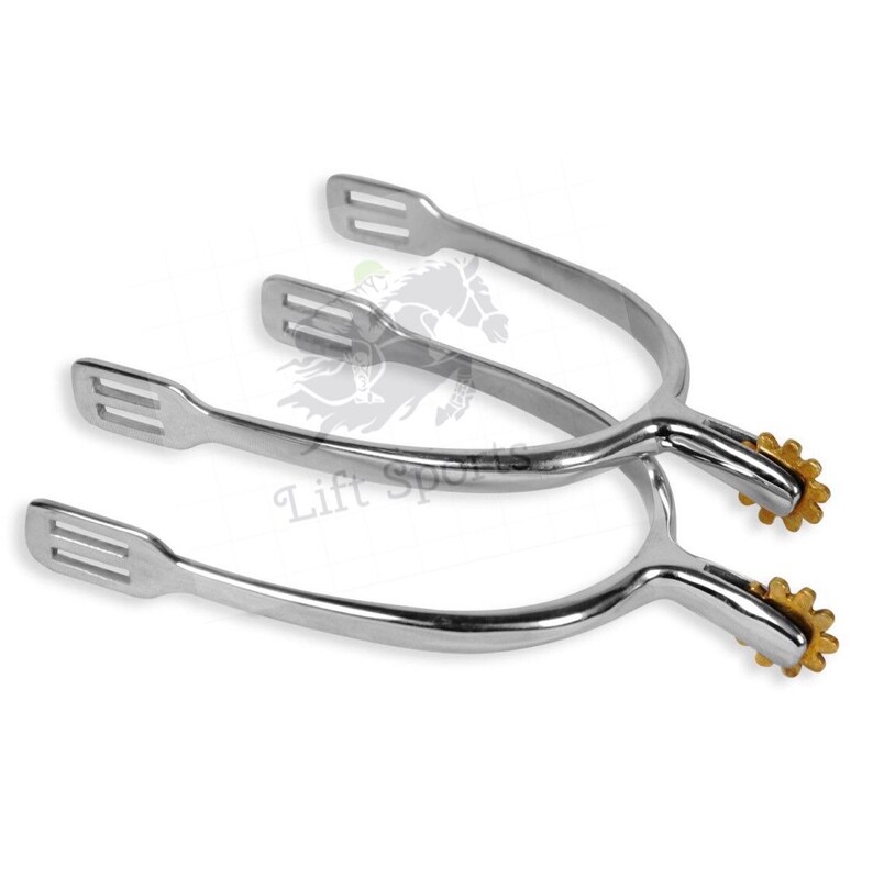 Horse Spurs Stainless Steel With Brass Rowel Light Weight Etsy