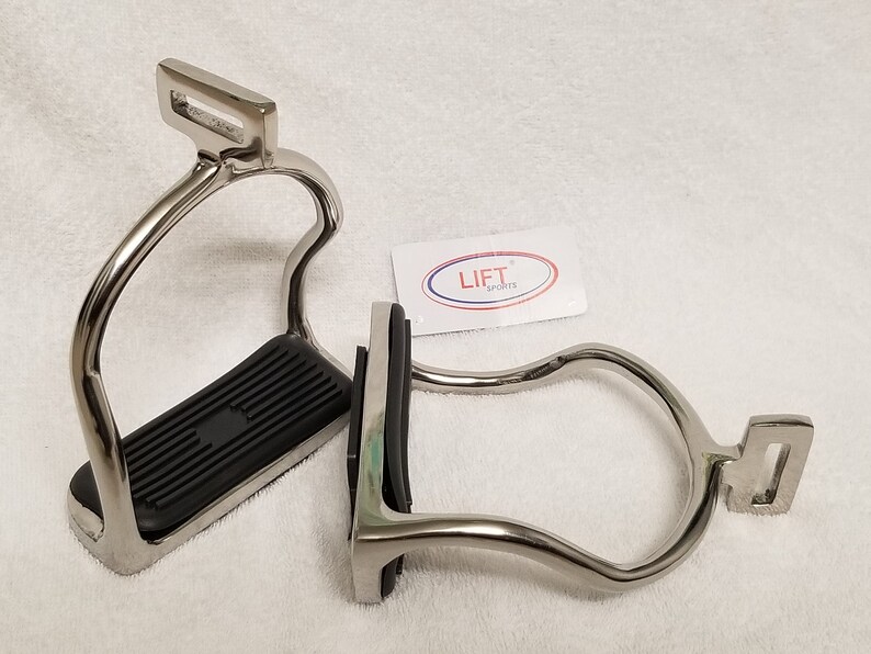 Horse Safety Saddle Stirrups 4.75 Inch Double Bend Stainless Etsy